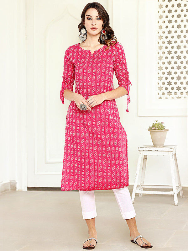 Pink Cotton Kurta