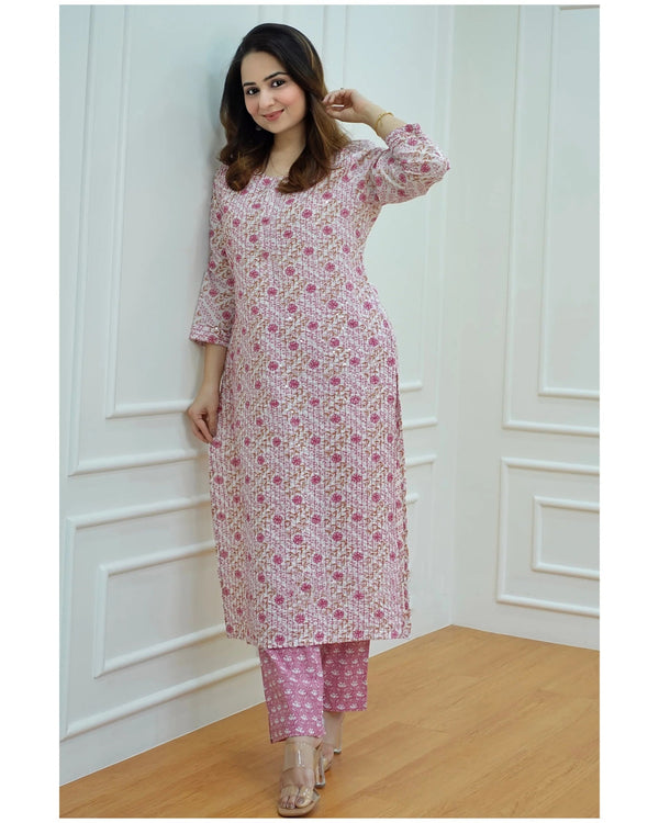 Ethnic Set women Embroidered Kurta and Pant Set