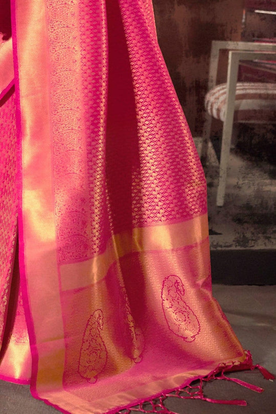 Shocking Pink Kanjivaram Silk Saree